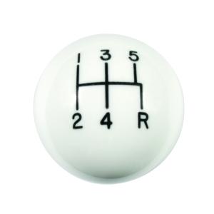12mm x 1.75 threads, 1999-2004 Ford Mustang, 5 Speed Manuel, With lower right reverse location Hurst Classic 5-Speed Knob 12Mmx1.75 - White