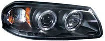 00-05 Chevrolet Impala In Pro Car Wear Head Lamps, Projector W/ Rings - Black
