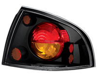 00-03 Nissan Sentra In Pro Car Wear Tail Lights - Bermuda Black w/ Amber Lenses