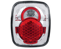 84-05 Jeep Wrangler In Pro Car Wear Tail Lights - L.E.D. (Crystal Clear)
