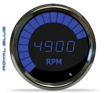 All Vehicles (Universal) Intellitronix LED Digital/Bargraph Memory Tachometer - Chrome - Blue