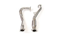 Universal Invidia INV Downpipe - High Flow Cat - w/ Manual Transmission J-Pipe With Bottom High Flow Cat Down Pipe