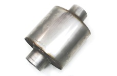 Universal JBA Mufflers - Universal Straight-Through 304SS Muffler 6x6x4 2.5in Inlet Diameter Center/Center