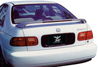 92-95 Civic Coupe JSP Paintable Wings - OEM w/ LED