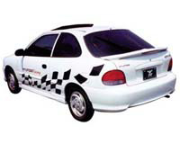 1999 Hyundai Accent Coupe JSP Paintable Wings - OEM w/ LED