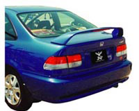 99-00 Honda Civic Coupe JSP Paintable Wings - OEM w/ LED
