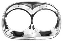 1958-1959 Chevrolet Pickup Truck KeyParts Head Llight Bezel Set (Chrome)