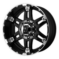 07-09 F-250 2WD, 05-06 F-250 4WD Super Duty Kmc Xd Series Spy Gloss Black Machined