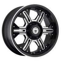 99-09 Grand Cherokee, 06-09 Commander, 07-09 Wrangler X Konig Locknload Matte Black/Ball Cut Machine
