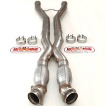 97-04 Chevrolet Corvette C5 5.7L LS1 Kook's Metallic Catted X-Pipe - Stainless Steel - 3' x 3'
