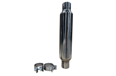 Universal Kooks Custom Headers KSH Univ Polished Muffler - Kooks 2.5in Round Clamp In Muffler 14in Long Polished Stainless Steel