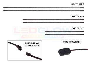 All Trucks (Universal) LEDGlow Truck Underbody Illumination Kit (Solid White)
