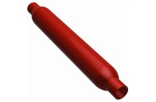 Universal MagnaFlow MAG Glasspack Muffler - Muffler Red Pack Series Glasspack 4in Rd 18in Body Length 3in/3in Inlet/Outlet
