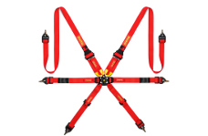 Universal Momo MOM Harnesses - Int. Camlock 6pt Clip In Restraint-Red
