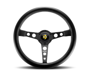 All Jeeps (Universal), Universal MOMO Prototipo Steering Wheel (Black Leather, Black Spoke)