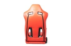 Universal NRG Seats - Pair - Reclinable Sport Seats (Pair) The Arrow Red Vinyl w/ Pressed NRG Logo w/ Red Stitch
