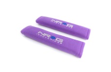 Universal NRG Seat Belt Accessories - Seat Belt Pads 2.7in (Wide) X 11in - Purple(2 Piece) Short