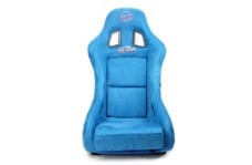 Universal NRG Seats - Single - FRP Bucket Seat ULTRA Edition - Medium (Blue Alcantara/Pearlized Back)
