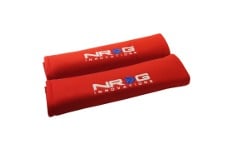 Universal NRG Seat Belt Accessories - Seat Belt Pads 2.7in. W x 11in. L (Red) Short - 2pc