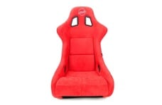 Universal NRG Seats - Single - FRP Bucket Seat (Large) Red Alcantara w/ Dragon Livery
