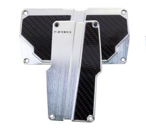 All Jeeps (Universal), All Vehicles (Universal) NRG Innovations AT Brushed Aluminum Sport Pedals (Silver w/ Black Carbon)