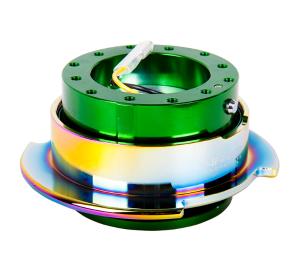 Universal (can work for all vehicles) NRG Gen 2.5 Quick Release -Green with NeoChrome Ring