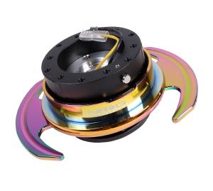 Universal (can work for all vehicles) NRG Gen 3.0 Quick Release - Black with NeoChrome Ring