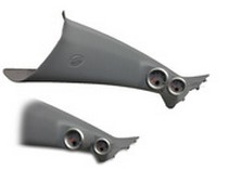 2008-2015 MITSUBISHI EVOLUTION/LANCER Ortiz Custom Pods Dual Pillar Gauge Pod - 52mm, Gray, OEM