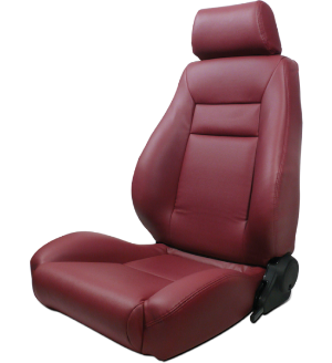 All Jeeps (Universal), Universal - Fits All Vehicles Procar Racing Seat - Elite Series 1100, Maroon Vinyl (Left)