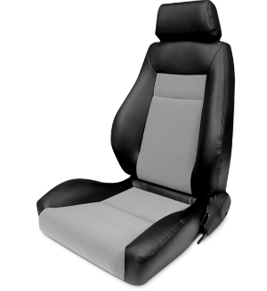 All Jeeps (Universal), Universal - Fits All Vehicles Procar Racing Seat - Elite Series 1100, Black Vinyl Sides, Grey Velour Insert (Left)