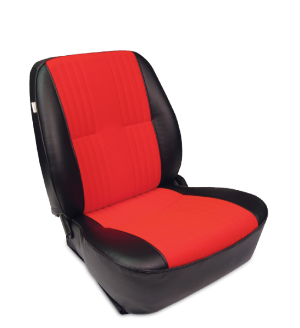 All Jeeps (Universal), Universal - Fits All Vehicles Procar Racing Seat - Pro 90 Low Back Series 1400, Black Vinyl Trim, Red Velour Insert (Right)                                       