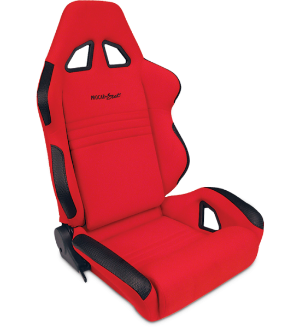 All Jeeps (Universal), Universal - Fits All Vehicles Procar Racing Seat - Rave Series 1600, Red Velour (Right)