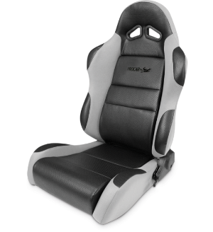 All Jeeps (Universal), Universal - Fits All Vehicles Procar Racing Seat - Sportsman Series, Black Vinyl Inside, Grey Velour Wings & Side Bolsters (Left)