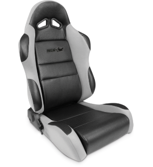 All Jeeps (Universal), Universal - Fits All Vehicles Procar Racing Seat - Sportsman Series, Black Vinyl Inside, Grey Velour Wings & Side Bolsters (Right)
