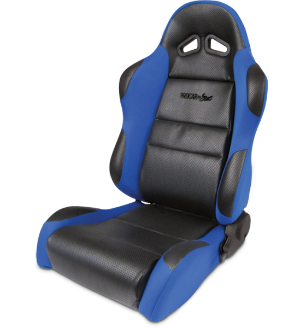 All Jeeps (Universal), Universal - Fits All Vehicles Procar Racing Seat - Sportsman Series, Black Vinyl Inside, Blue Velour Wings & Side Bolsters (Left)