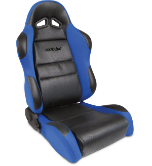 All Jeeps (Universal), Universal - Fits All Vehicles Procar Racing Seat - Sportsman Series, Black Vinyl Inside, Blue Velour Wings & Side Bolsters (Right)