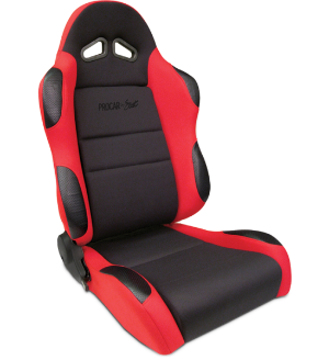 All Jeeps (Universal), Universal - Fits All Vehicles Procar Racing Seat - Sportsman Series, Black Velour Inside, Red Velour Wings & Side Bolsters (Right)