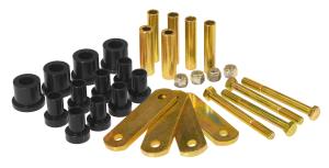 1962-1976 Dodge Dart, 1962-1976 Dodge Demon, 1962-1976 Plymouth Barracuda, 1962-1976 Plymouth Duster, 1962-1976 Plymouth Valiant Prothane Rear Leaf Spring Bushings and Shackles - Black