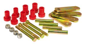 1960-1967 Dodge Dart, 1960-1967 Plymouth Valiant, 1962-1967 Plymouth Barracuda, 1962-1967 Plymouth Duster Prothane Heavy Duty Shackle Kit to Convert to Super Stock Springs - Red