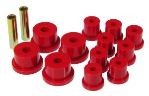 1964-1973 Ford Mustang  Prothane Rear Leaf Spring and Shackle Bushings Kit - 1/2 Inch ID Shackle - Red