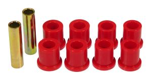 83-88 Ford Bronco 2/4WD Prothane Leaf Spring Bushings - Front Frame Shackle (Red)