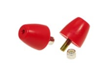 Universal Prothane PRO Bump Stops - Red - Universal Bump Stop 1 9/16X1 5/8 Cone