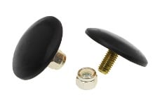 Universal Prothane PRO Bump Stops - Blk - Universal Bump Stop 3/8X2 Ultra Thin Button - Black