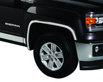 14-16 GMC Sierra (Fits Over The Factory Flares). Putco Fender Trims - Stainless Steel