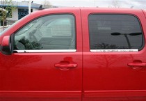 07-13 Chevrolet Avalanche Putco Window Trim Accents - Stainless Steel