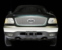 04-05 F-150 Light Duty Honeycomb (Except Heritage) Putco Bolt-Over Grilles - Punch w/ Logo Cut Out