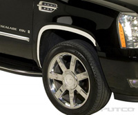 07-08 Cadillac Escalade ESV Putco Fender Trim - Stainless Steel Full
