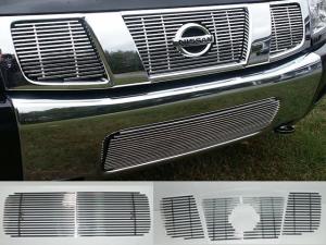 04-07 Nissan Armada, 04-07 Nissan Titan QAA Billet Grille Overlay (3 Piece Grille/1 Piece Bottom)