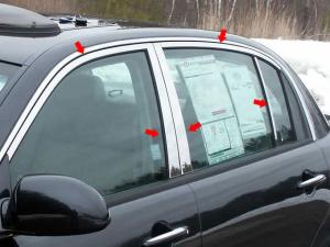 04-10 Kia Amanti 4 Door QAA Window Trim Package with Pillar Posts