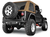 88-95 Jeep Wrangler Rampage Soft Top OEM Replacement - Denim Spice with Tint Windows and Door Skins